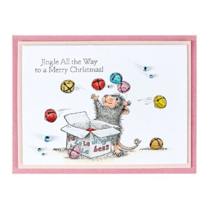 Spellbinders Jingle Bell Wishes Cling Rubber Stamp Set From the House-mouse Tree-mendous Christmas Collection