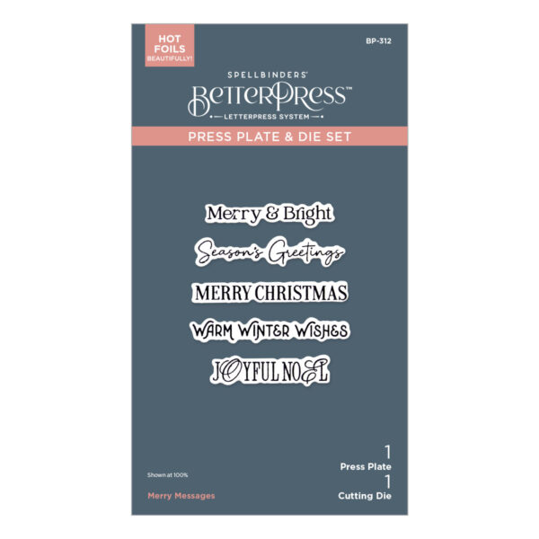 Spellbinders Merry Messages Plate & Die Set From the Wonderland Collection Spellbinders Merry Messages Plate & Die Set From the Wonderland Collection
