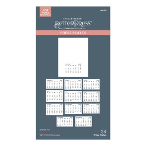 Spellbinders Diy 2026 Calendar Betterpress Plate From the Wonderland Collection