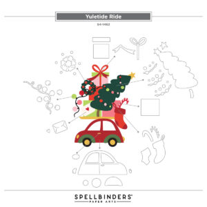 Spellbinders Yuletide Ride Etched Dies From the Wonderland Collection