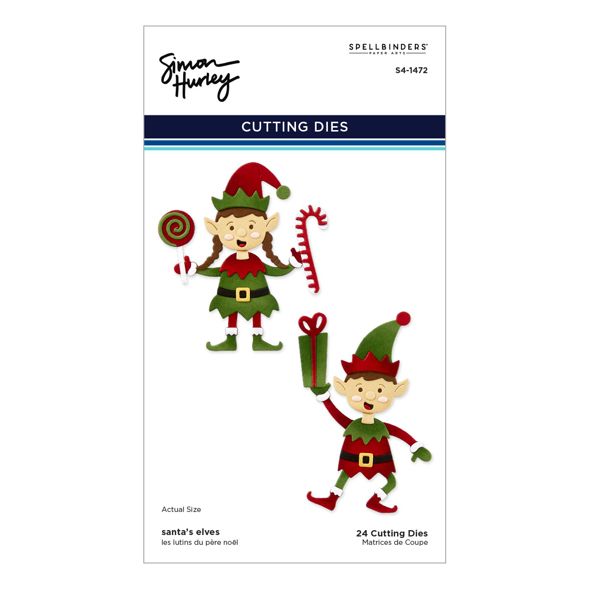 Spellbinders Santa's Elves Etched Dies From the North Pole Friends Collection By Simon Hurley