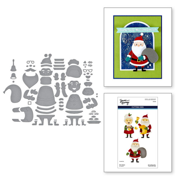 Spellbinders the Clauses Etched Dies From the North Pole Friends Collection By Simon Hurley