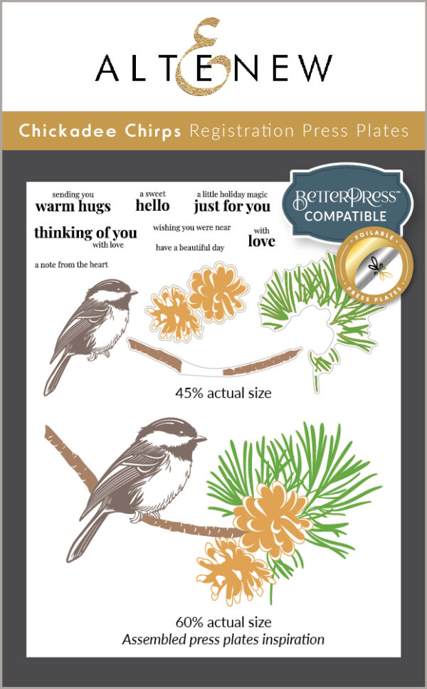 Altenew Chickadee Chirps Registration Press Plates Altenew Chickadee Chirps Registration Press Plates