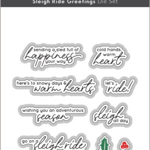 Altenew Sleigh Ride Greetings Die Set