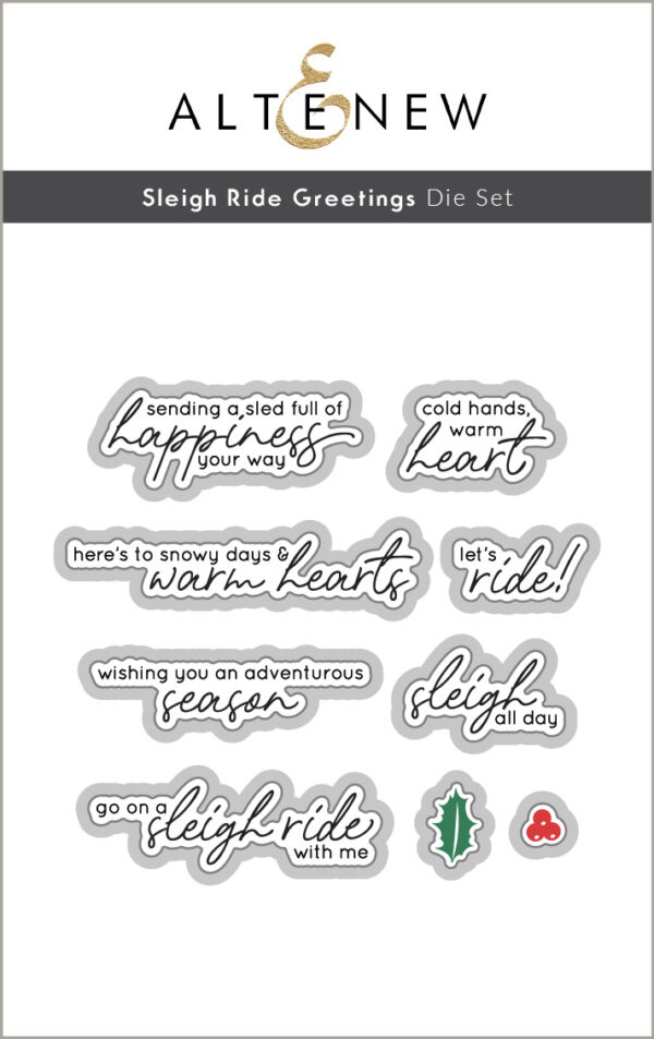 Altenew Sleigh Ride Greetings Die Set
