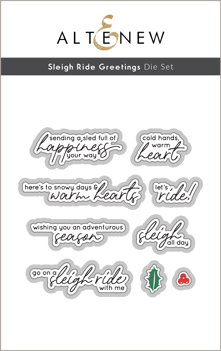 Altenew Sleigh Ride Greetings Die Set