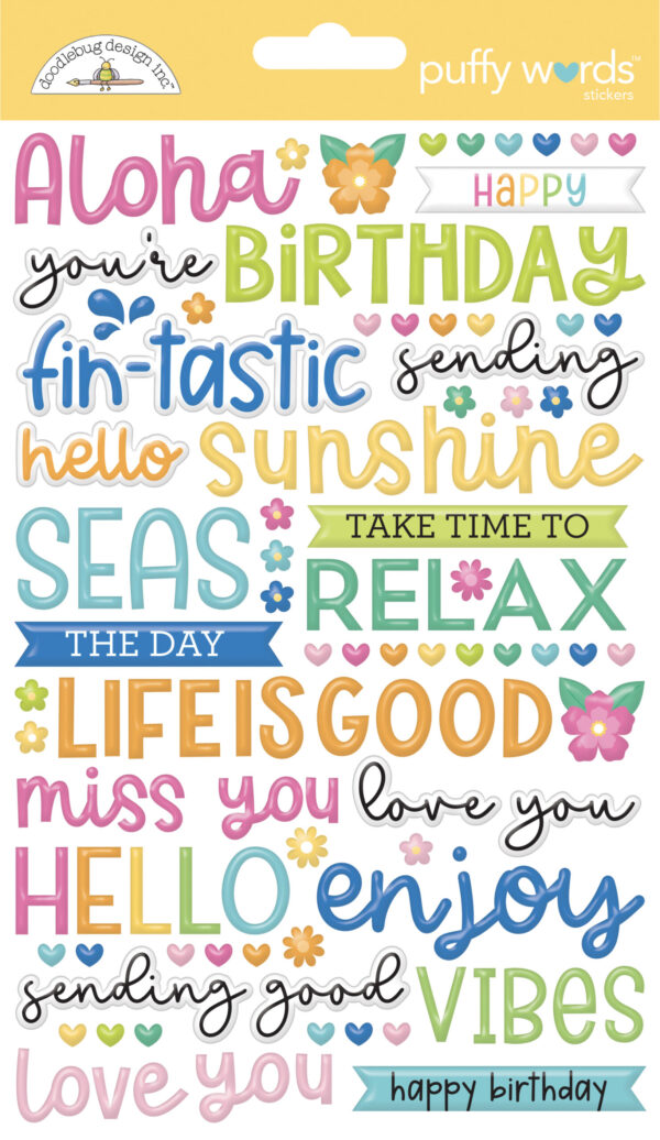 Doodlebug Summer Fun Puffy Words Doodlebug Summer Fun Puffy Words