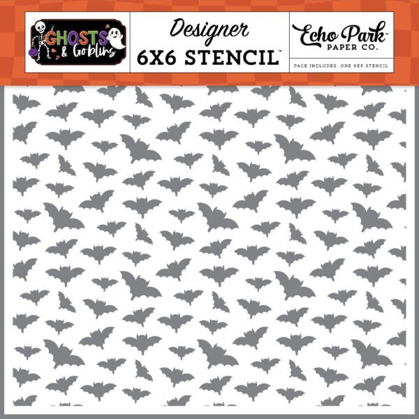 Echo Park Ghosts & Goblins Stencil Beware of Bats