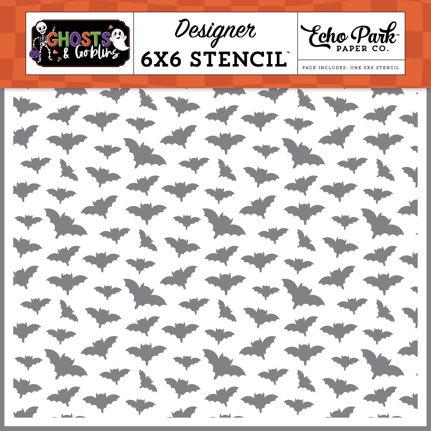 Echo Park Ghosts & Goblins Stencil Beware of Bats