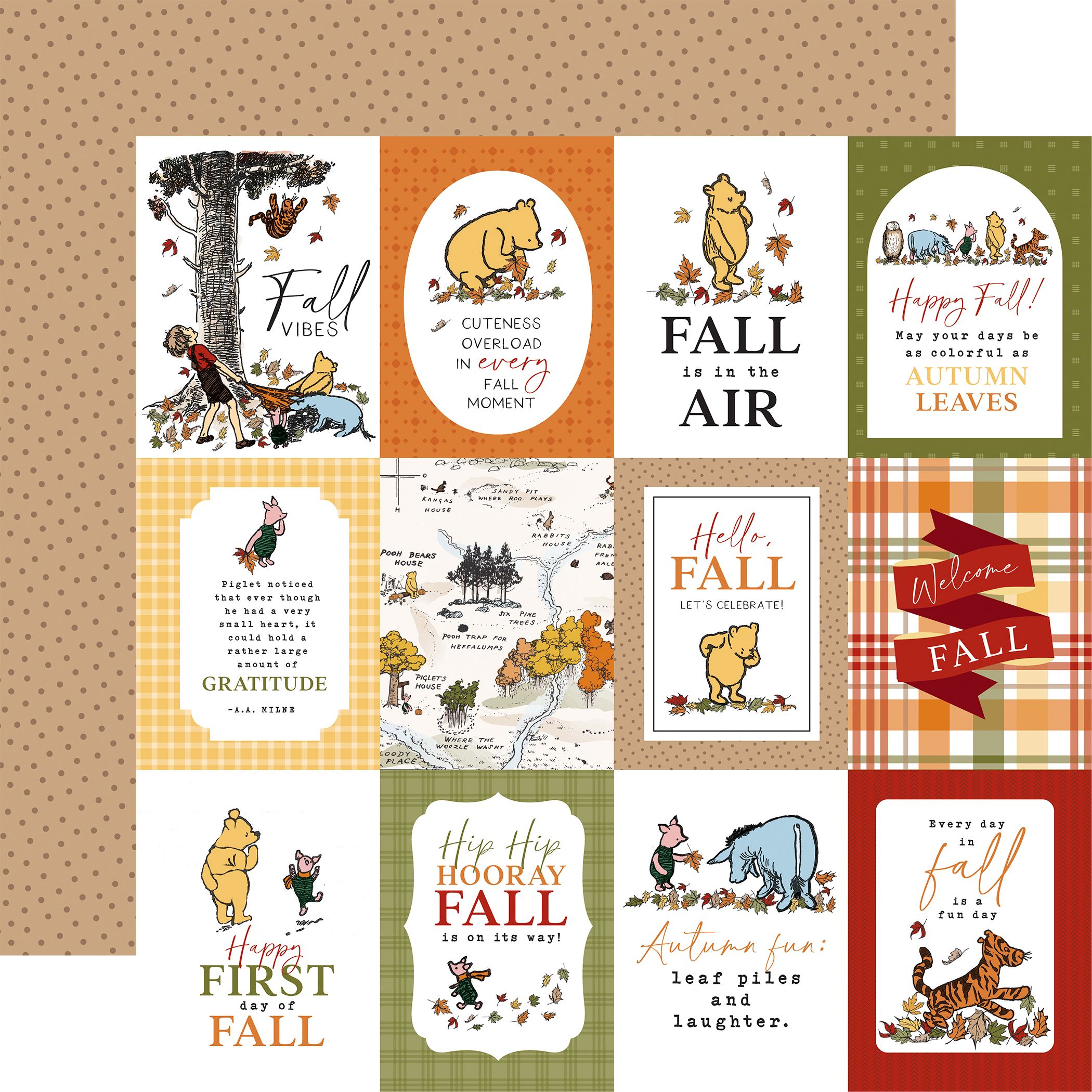 Echo Park WTP Autumn 12X12 3X4 Journaling Cards