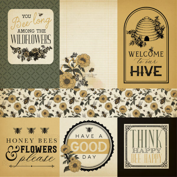 Carta Bella Honey Bee 12X12 Multi Journaling Cards