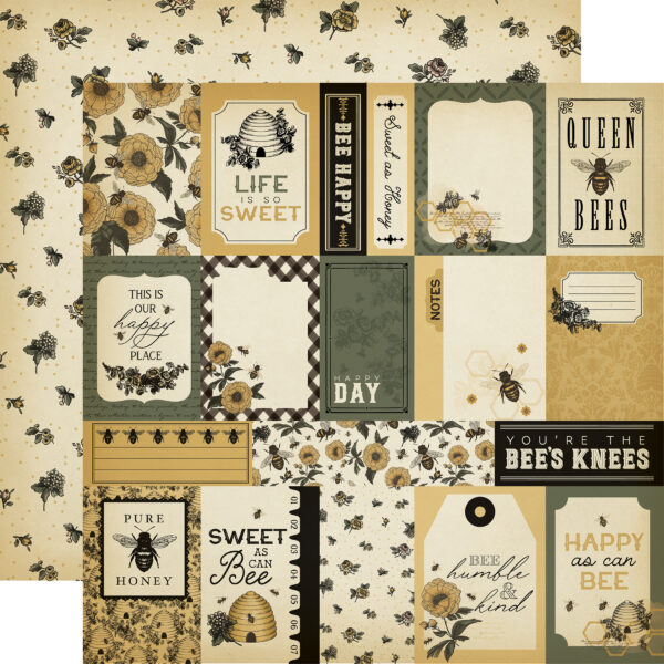 Carta Bella Honey Bee 12X12 Honey Journaling Cards