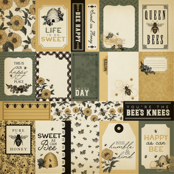 Carta Bella Honey Bee 12X12 Honey Journaling Cards