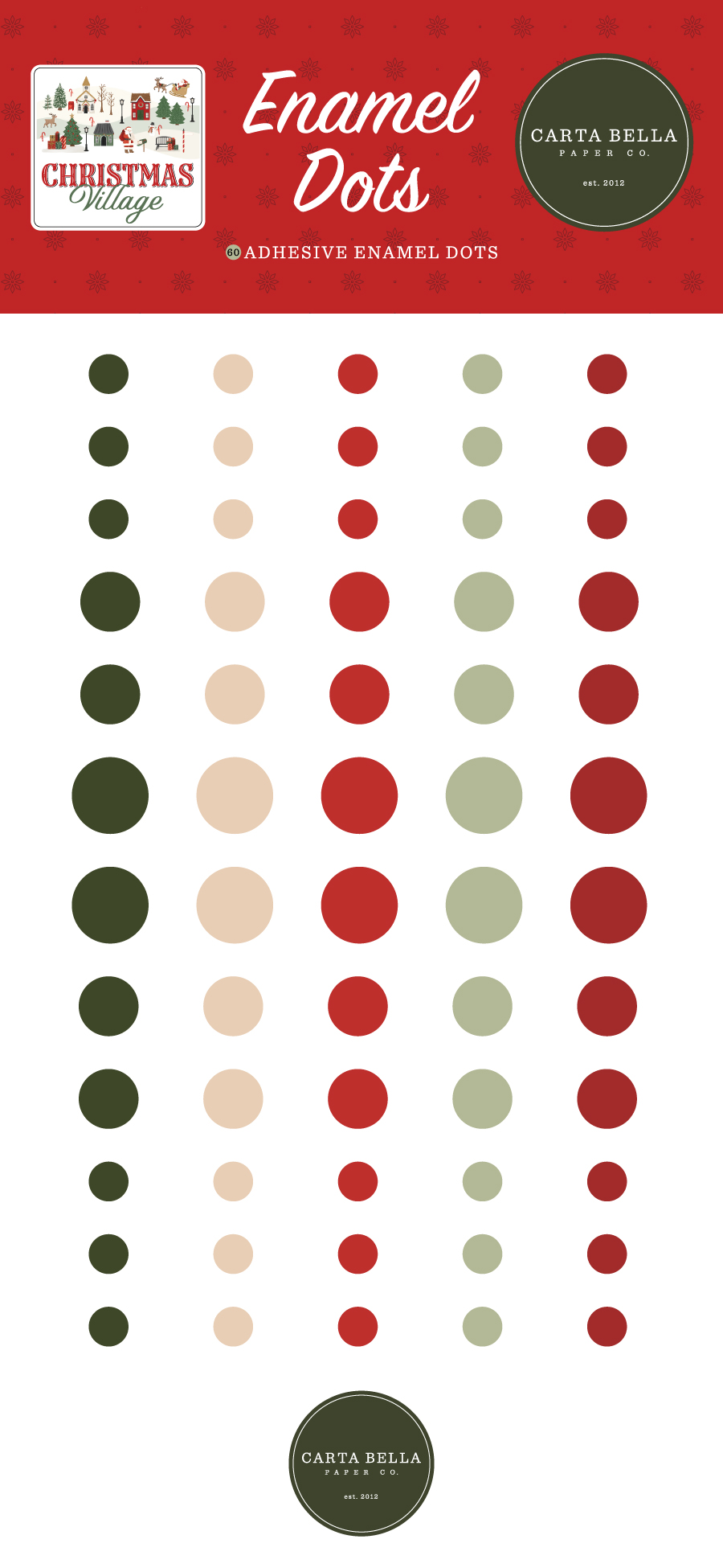 Carta Bella Christmas Village Enamel Dots