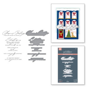 Spellbinders Christmas Cheer Sentiments Betterpress Plate & Die Set From the City Holiday Collection By Yana Smakula