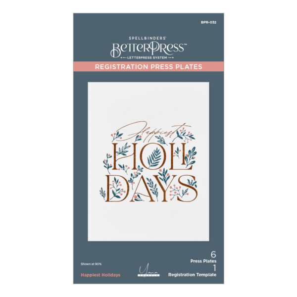 Spellbinders Happiest Holidays Registration Press Plate Set From the City Holiday Collection By Yana Smakula