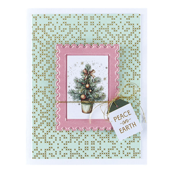 Spellbinders Postage Stamps 3D Emboss & Cut Folder From the Holiday Magic Collection