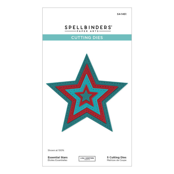 Spellbinders Essential Stars Etched Dies From the All About Christmas Collection By Lisa Horton