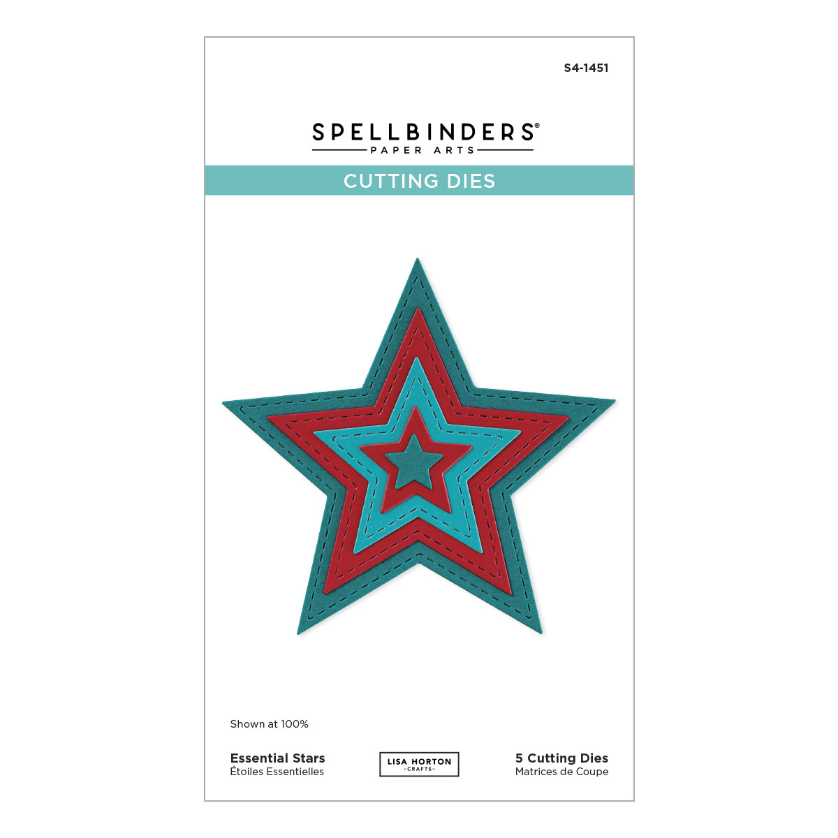 Spellbinders Essential Stars Etched Dies From the All About Christmas Collection By Lisa Horton