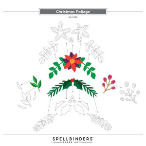 Spellbinders Christmas Foliage Etched Dies From the All About Christmas Collection By Lisa Horton