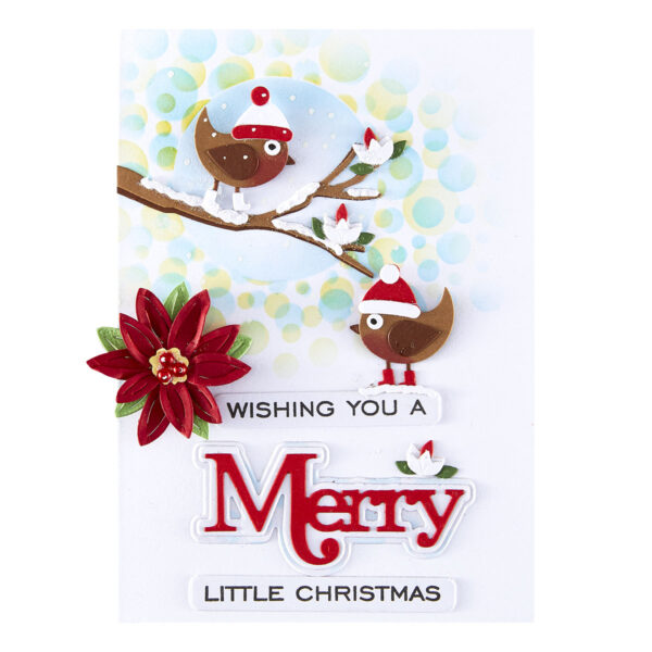Spellbinders Little Birdies Etched Dies From the All About Christmas Collection By Lisa Horton