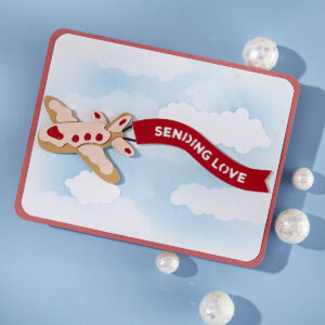 Spellbinders Gingerbread Plane & Banners Etched Dies From the Candy Christmas Collection By Stamperia