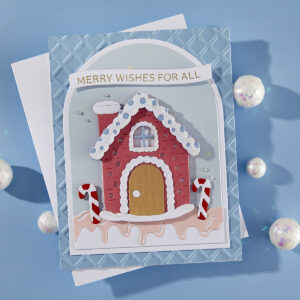 Spellbinders Gingerbread House Etched Dies From the Candy Christmas Collection By Stamperia