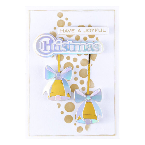 Spellbinders Christmas Sentiments Clear Stamp & Die Set From the All About Christmas Collection By Lisa Horton
