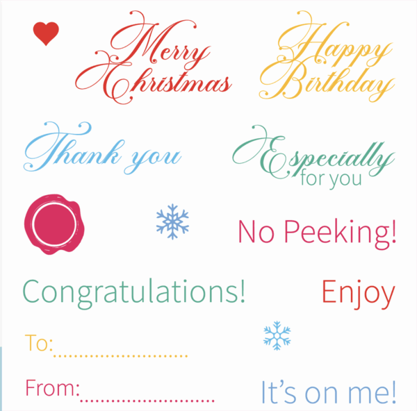 LDRS Stamp Gift Card Greetings