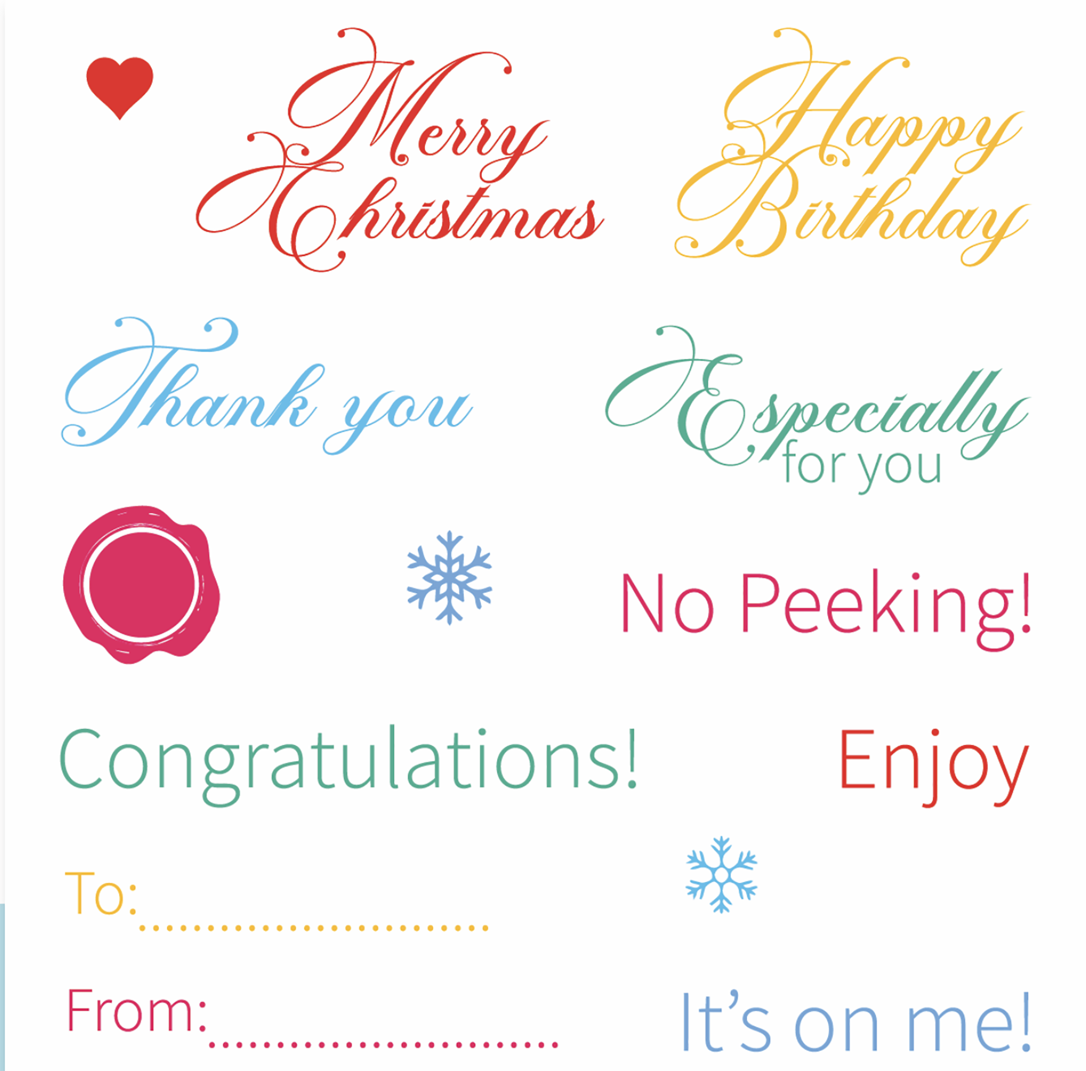 LDRS Stamp Gift Card Greetings