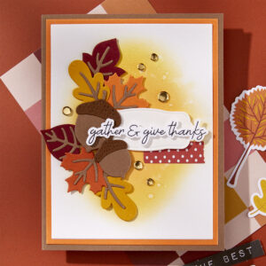 Spellbinders Falling Leaves Etched Dies From the Autumn Archives Collection By Kelly Bangs