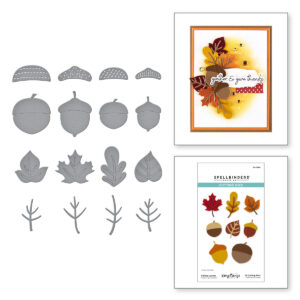 Spellbinders Falling Leaves Etched Dies From the Autumn Archives Collection By Kelly Bangs