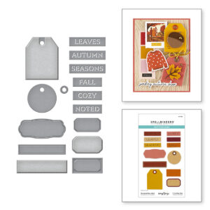 Spellbinders Documenting Labels Etched Dies From the Autumn Archives Collection By Kelly Bangs