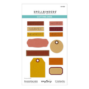 Spellbinders Documenting Labels Etched Dies From the Autumn Archives Collection By Kelly Bangs