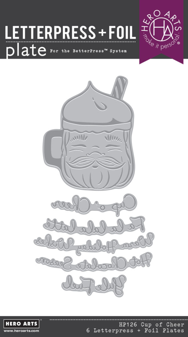 Hero Cup of Cheer Betterpress + Foil Plate From the Yule Fuel Collection