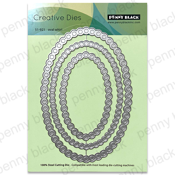 Penny Black Die Oval Whirl