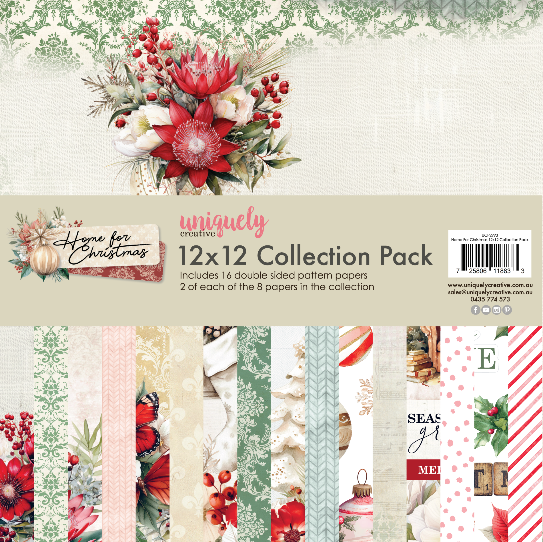 Uniquely Creative Home For Christmas Christmas 12 X 12 Collection Pack