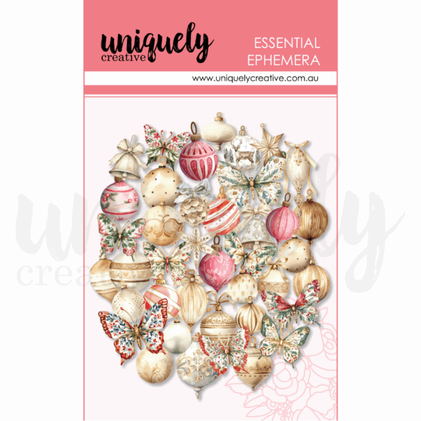 Uniquely Creative Home For Christmas Christmas Baubles & Butterflies Ephemera Uniquely Creative Home For Christmas Christmas Baubles & Butterflies Ephemera