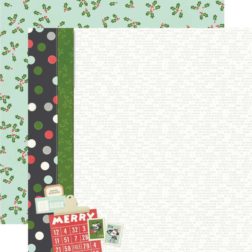 Simple Stories Say Cheese Classic Mouse 12X12 Christmas Merry Magic