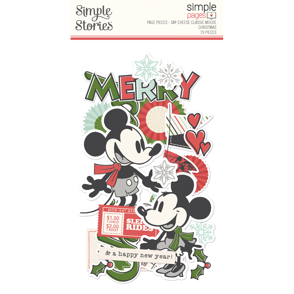 Simple Stories Say Cheese Classic Mouse Christmas Simple Pages Page Pieces