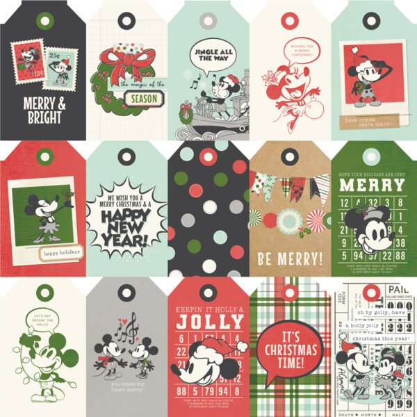 Simple Stories Say Cheese Classic Mouse 12X12 Christmas Tag Elements