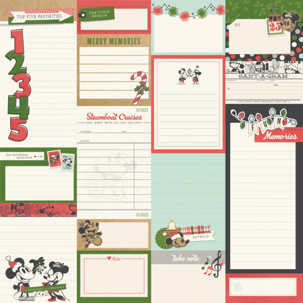 Simple Stories Say Cheese Classic Mouse 12X12 Christmas Journal Elements
