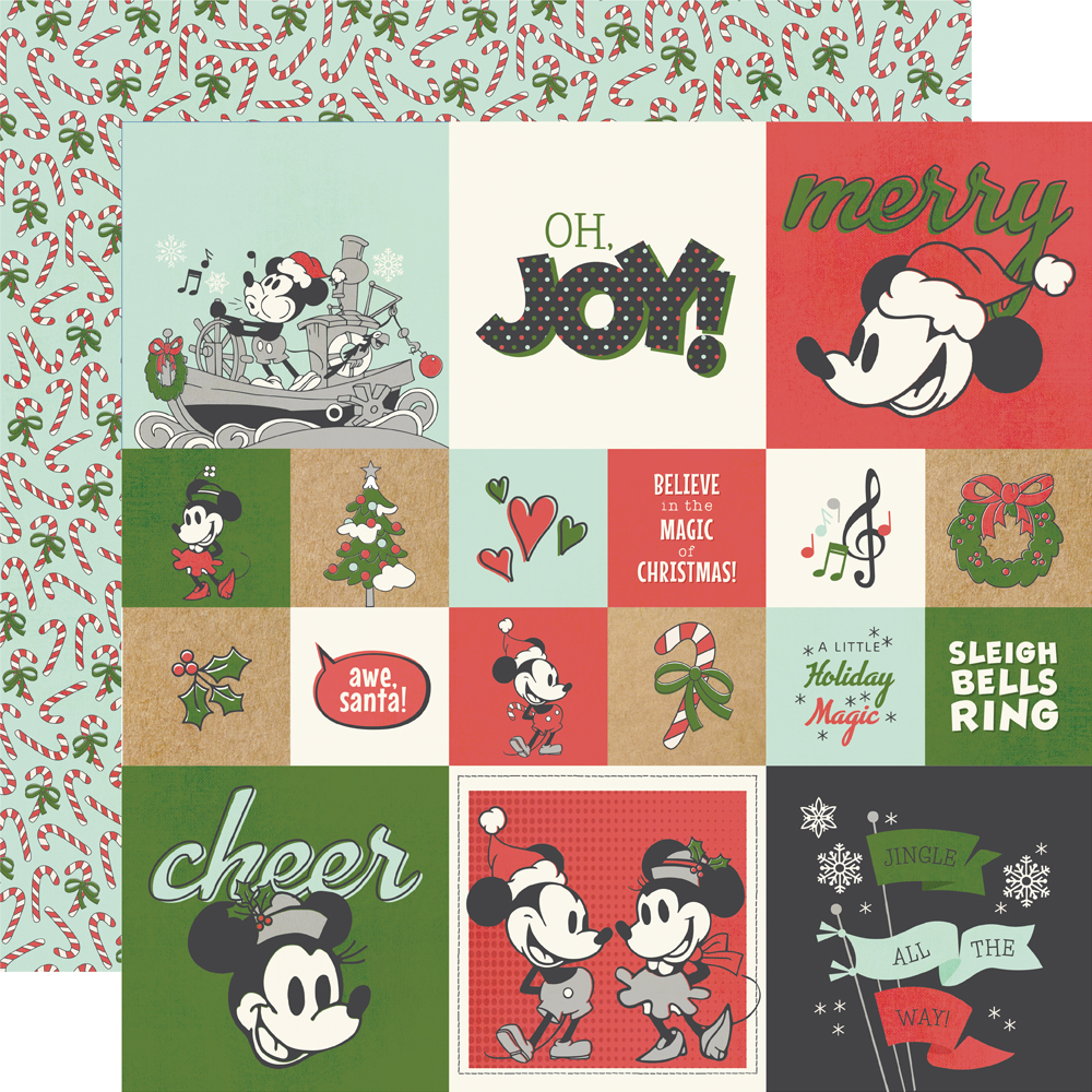 Simple Stories Say Cheese Classic Mouse 12X12 Christmas 2X2/4X4 Elements