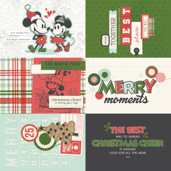 Simple Stories Say Cheese Classic Mouse 12X12 Christmas 4X6 Elements