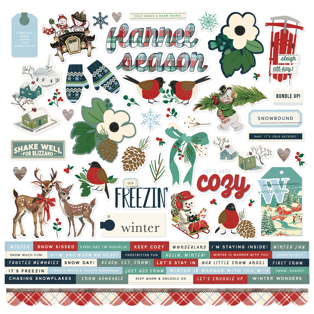 Simple Stories Simple Vintage Flannel Season Cardstock Stickers