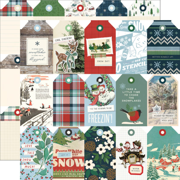 Simple Stories Simple Vintage Flannel Season 12X12 Tag Elements