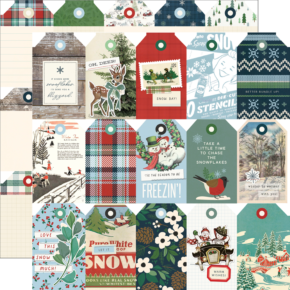 Simple Stories Simple Vintage Flannel Season 12X12 Tag Elements