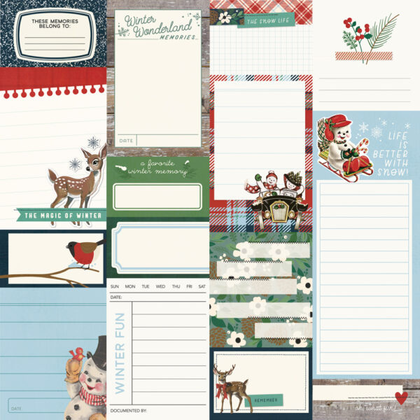 Simple Stories Simple Vintage Flannel Season 12X12 Journal Elements