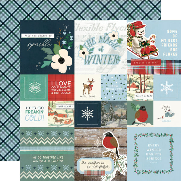Simple Stories Simple Vintage Flannel Season 12X12 2X2/4X4 Elements