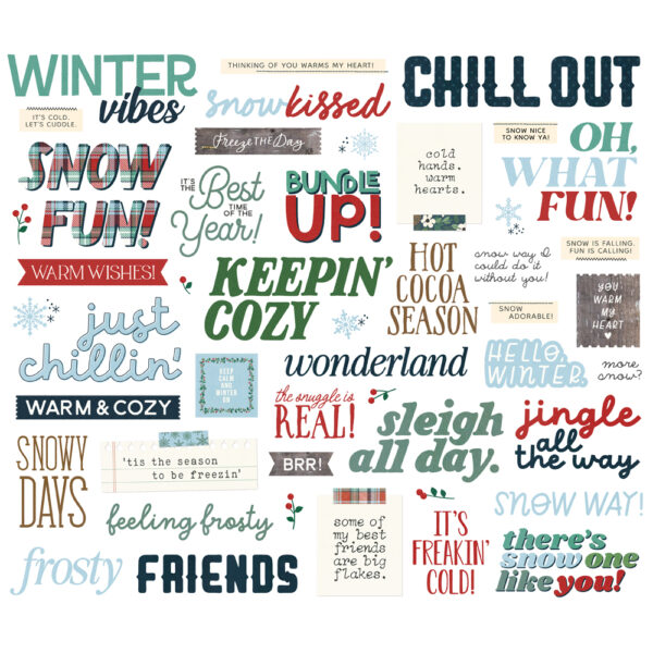 Simple Stories Simple Vintage Flannel Season Sentiment Bits & Pieces